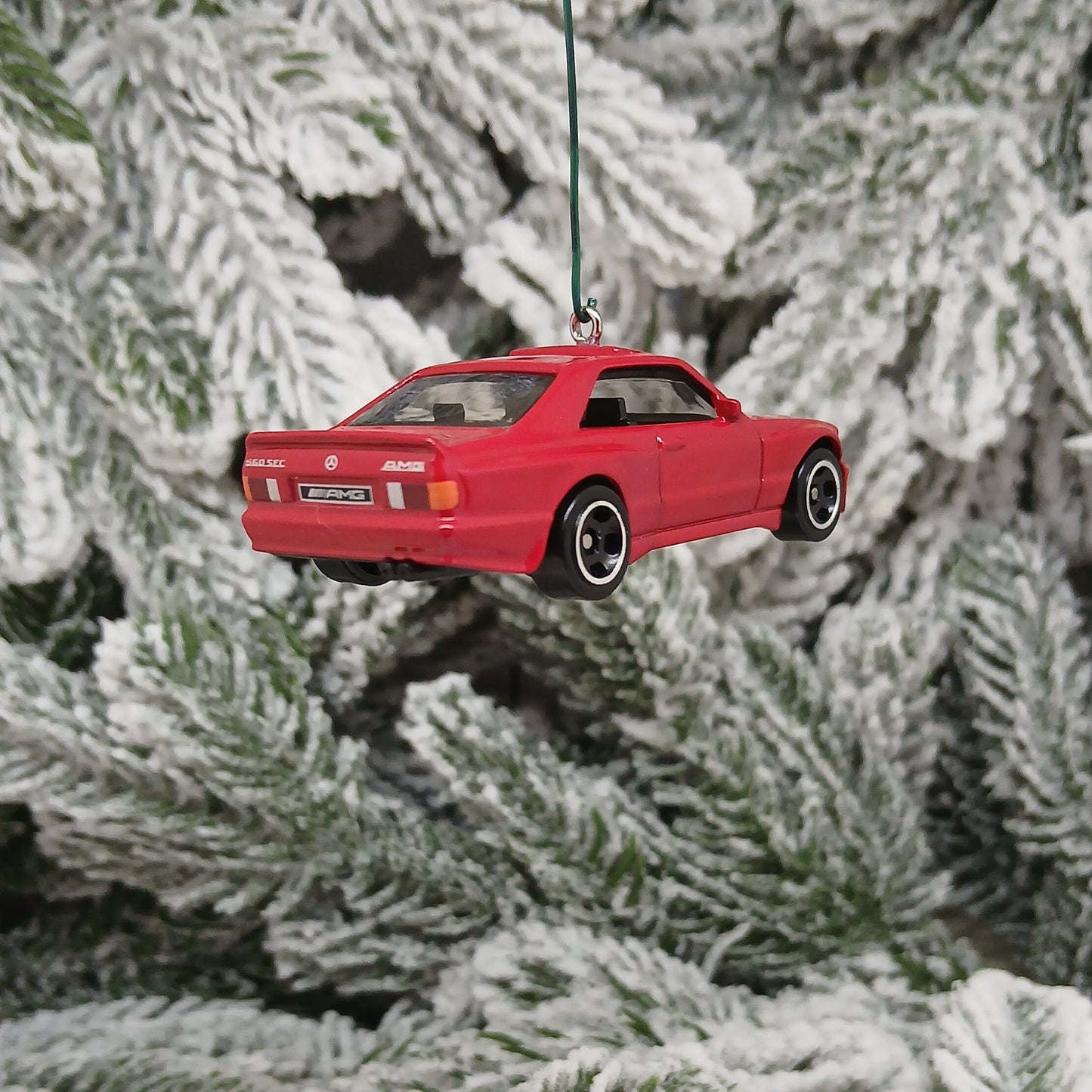 Mercedes Benz Ornament 1989 560 SEC AMG Christmas Tree Decoration Unique Xmas Gift Idea Red