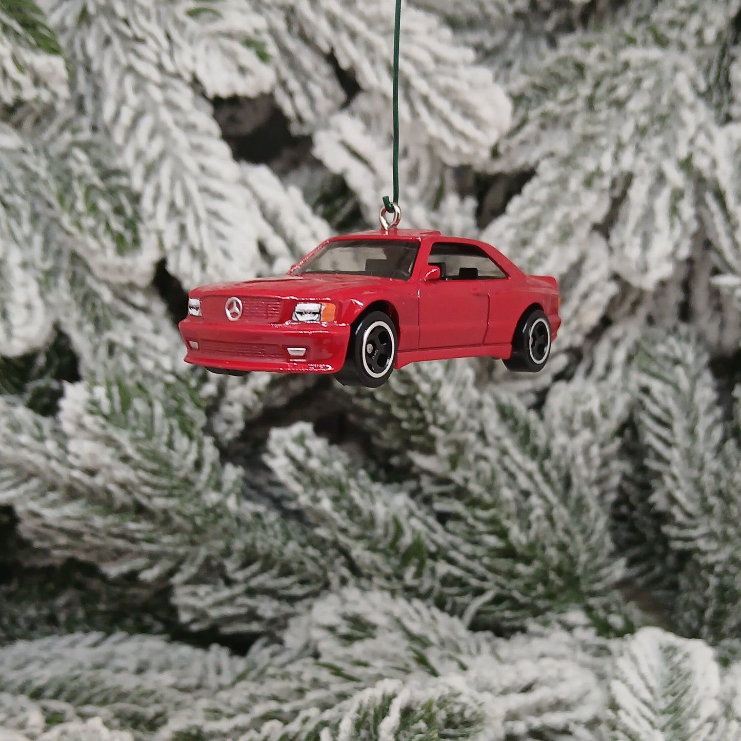 Mercedes Benz Ornament 1989 560 SEC AMG Christmas Tree Decoration Unique Xmas Gift Idea Red
