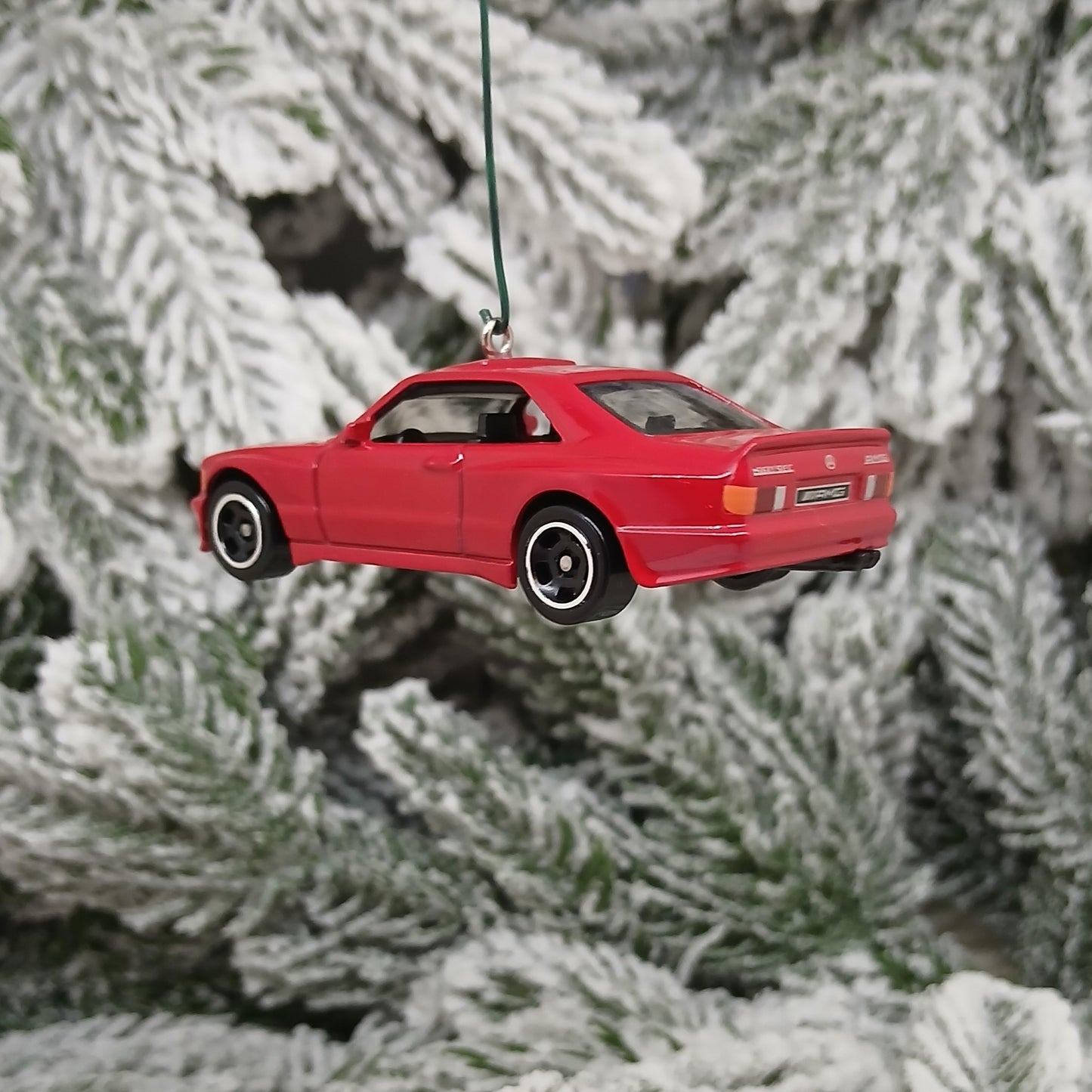 Mercedes Benz Ornament 1989 560 SEC AMG Christmas Tree Decoration Unique Xmas Gift Idea Red