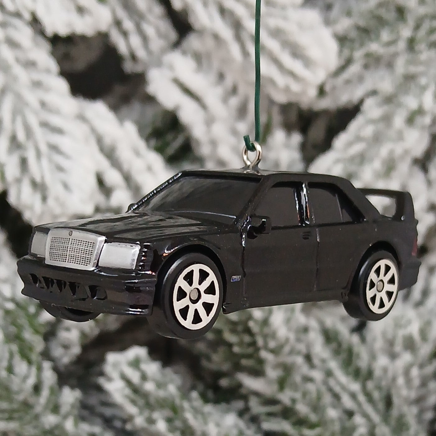 Mercedes Benz Ornament 1990 190E Christmas Tree Decoration Unique Xmas Gift Idea Black