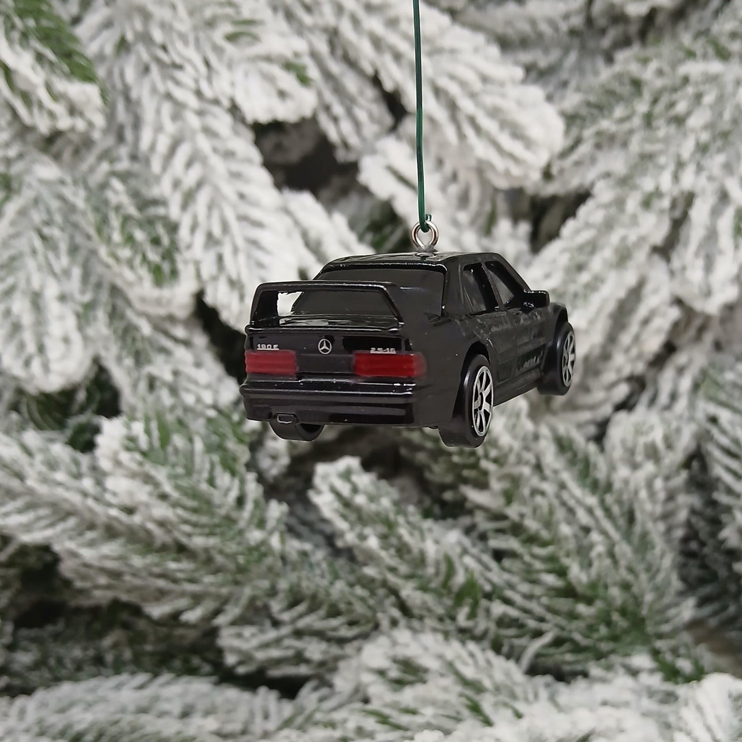 Mercedes Benz Ornament 1990 190E Christmas Tree Decoration Unique Xmas Gift Idea Black