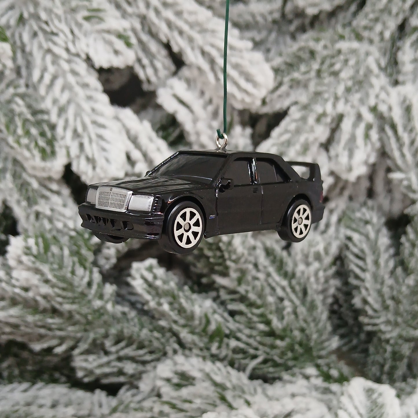 Mercedes Benz Ornament 1990 190E Christmas Tree Decoration Unique Xmas Gift Idea Black