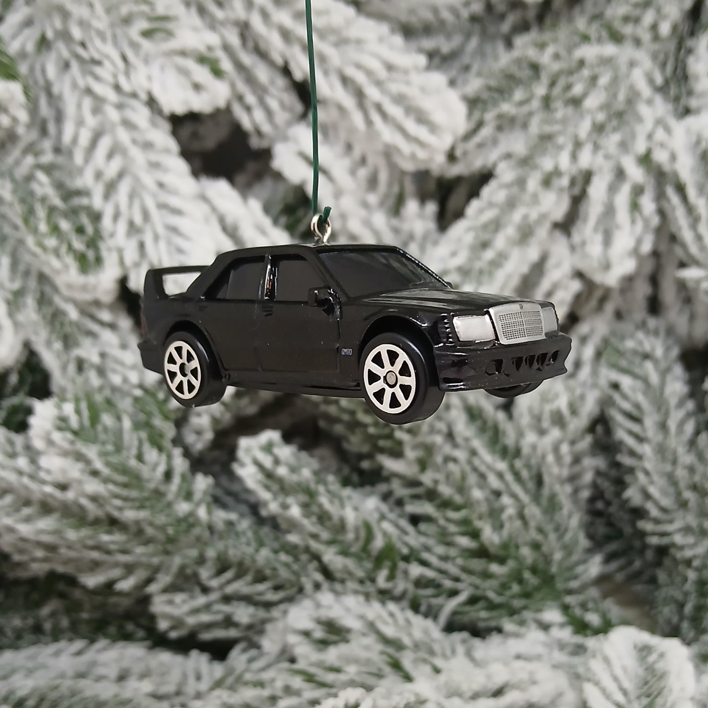 Mercedes Benz Ornament 1990 190E Christmas Tree Decoration Unique Xmas Gift Idea Black