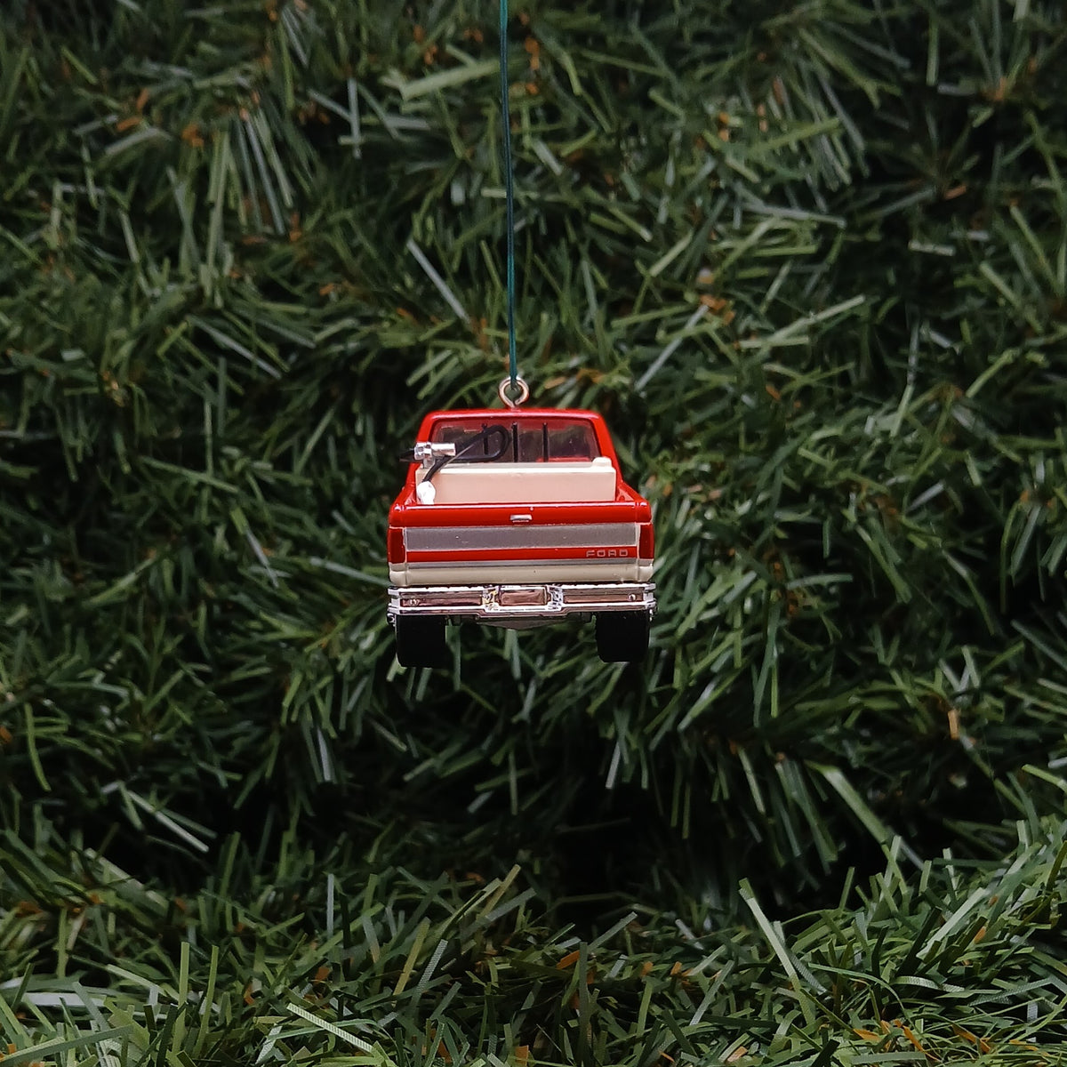 Ford F-250 Christmas Ornament 1991 F250 XLT Pickup Truck Unique Gift Idea Xmas Decoration 3 inch Blue/Tan (Copy)