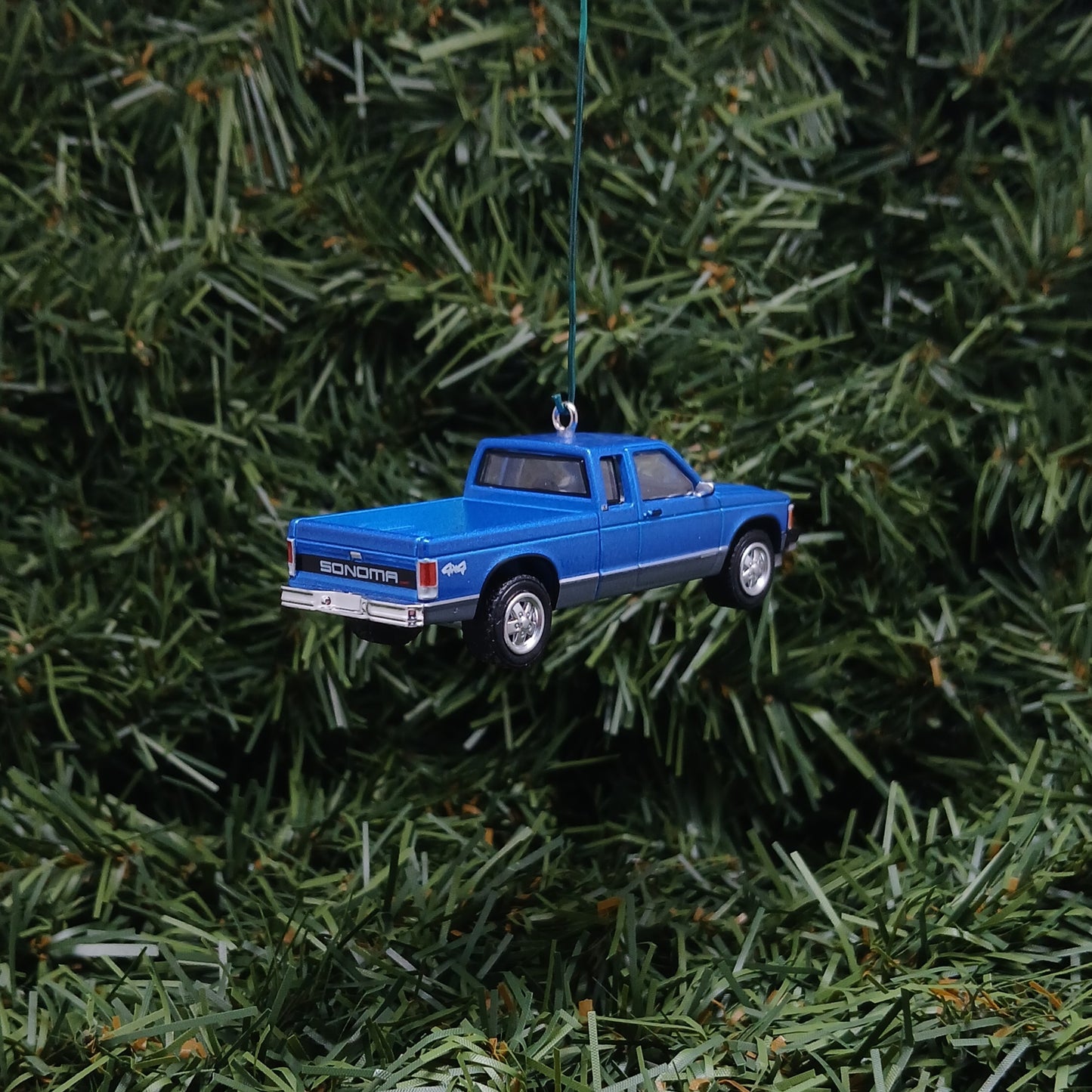 GMC 1991 Sonoma Truck Ornament Christmas Gift General Motors S-15 Pickup 1982-1993 S-15 Blue