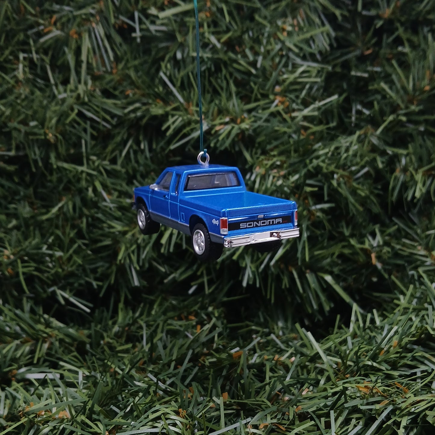 GMC 1991 Sonoma Truck Ornament Christmas Gift General Motors S-15 Pickup 1982-1993 S-15 Blue