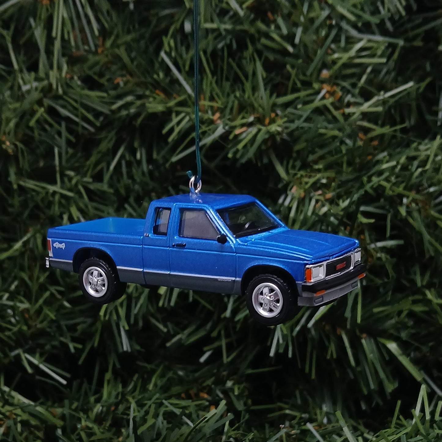 GMC 1991 Sonoma Truck Ornament Christmas Gift General Motors S-15 Pickup 1982-1993 S-15 Blue