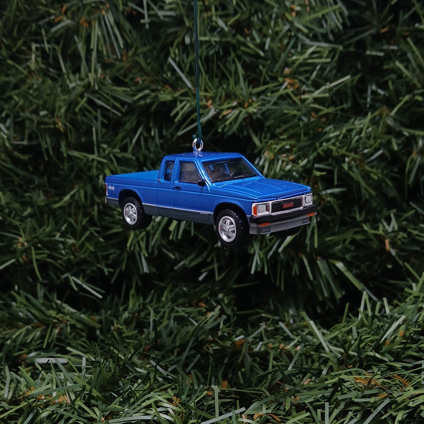 GMC 1991 Sonoma Truck Ornament Christmas Gift General Motors S-15 Pickup 1982-1993 S-15 Blue