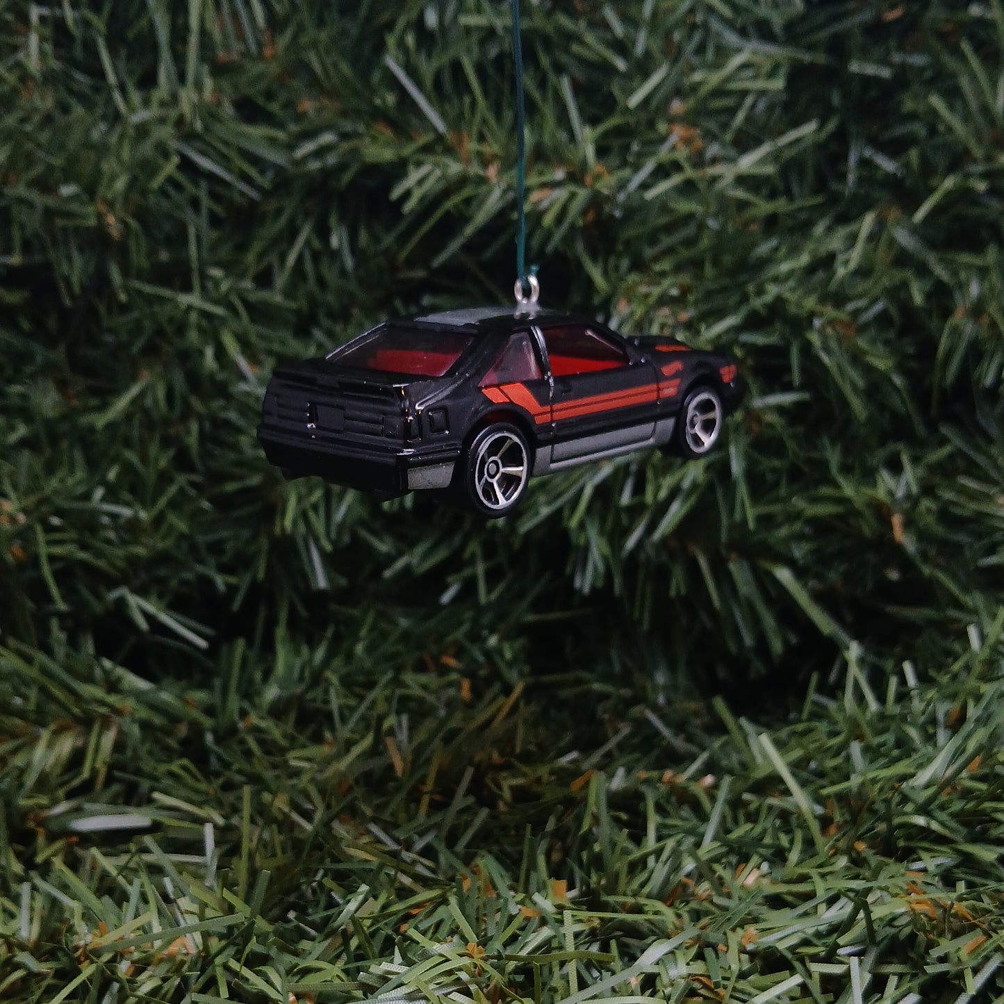 Ford 1992 Mustang Christmas Ornament Unique Xmas Gift Idea 1987-1993 Black