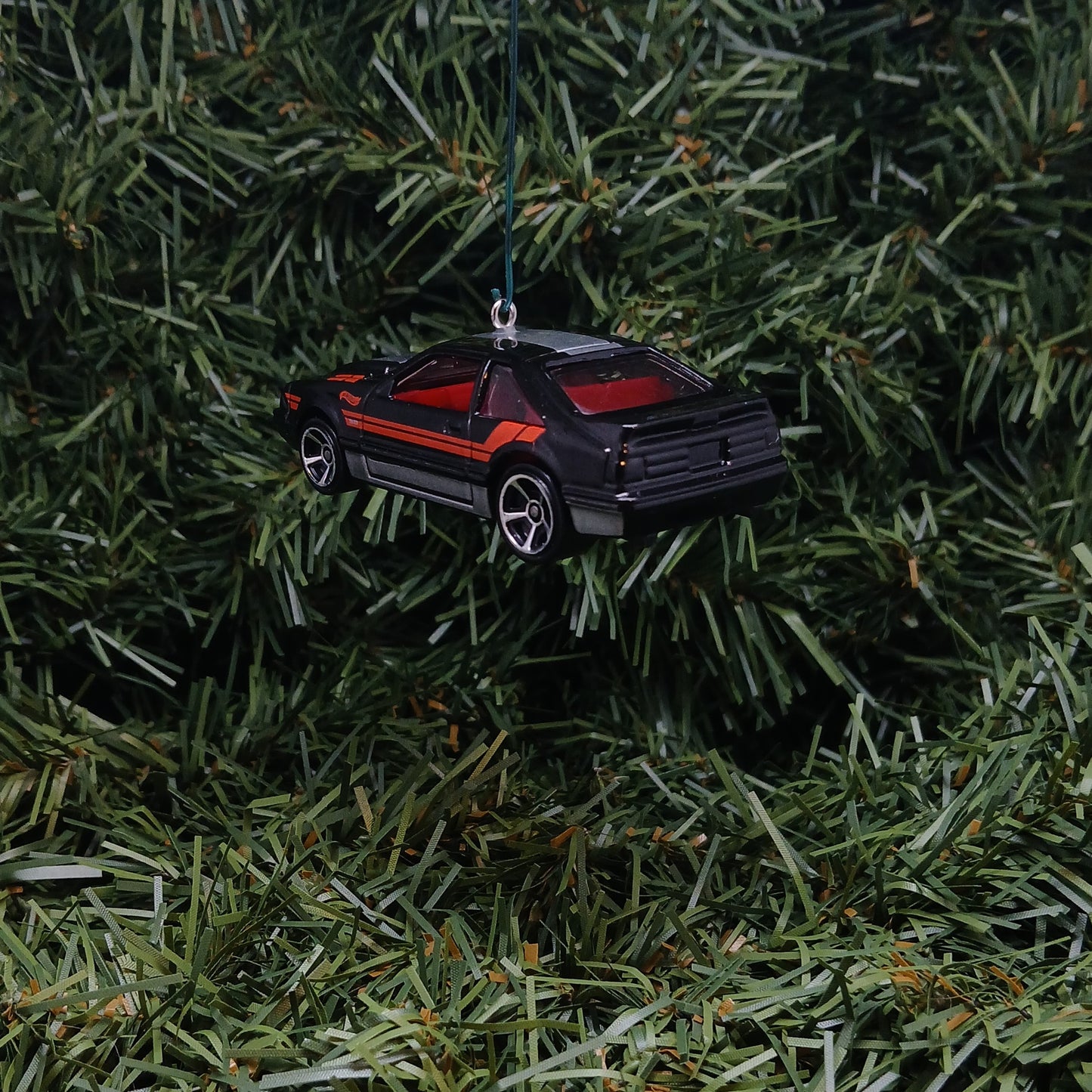 Ford 1992 Mustang Christmas Ornament Unique Xmas Gift Idea 1987-1993 Black