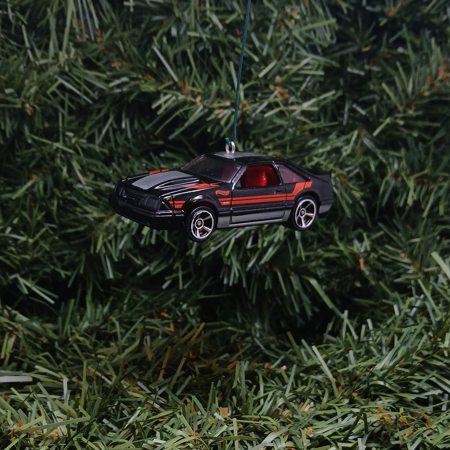 Ford 1992 Mustang Christmas Ornament Unique Xmas Gift Idea 1987-1993 Black