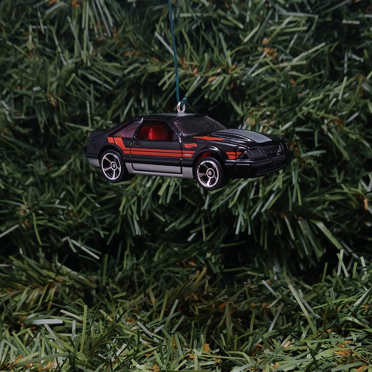 Ford 1992 Mustang Christmas Ornament Unique Xmas Gift Idea 1987-1993 Black