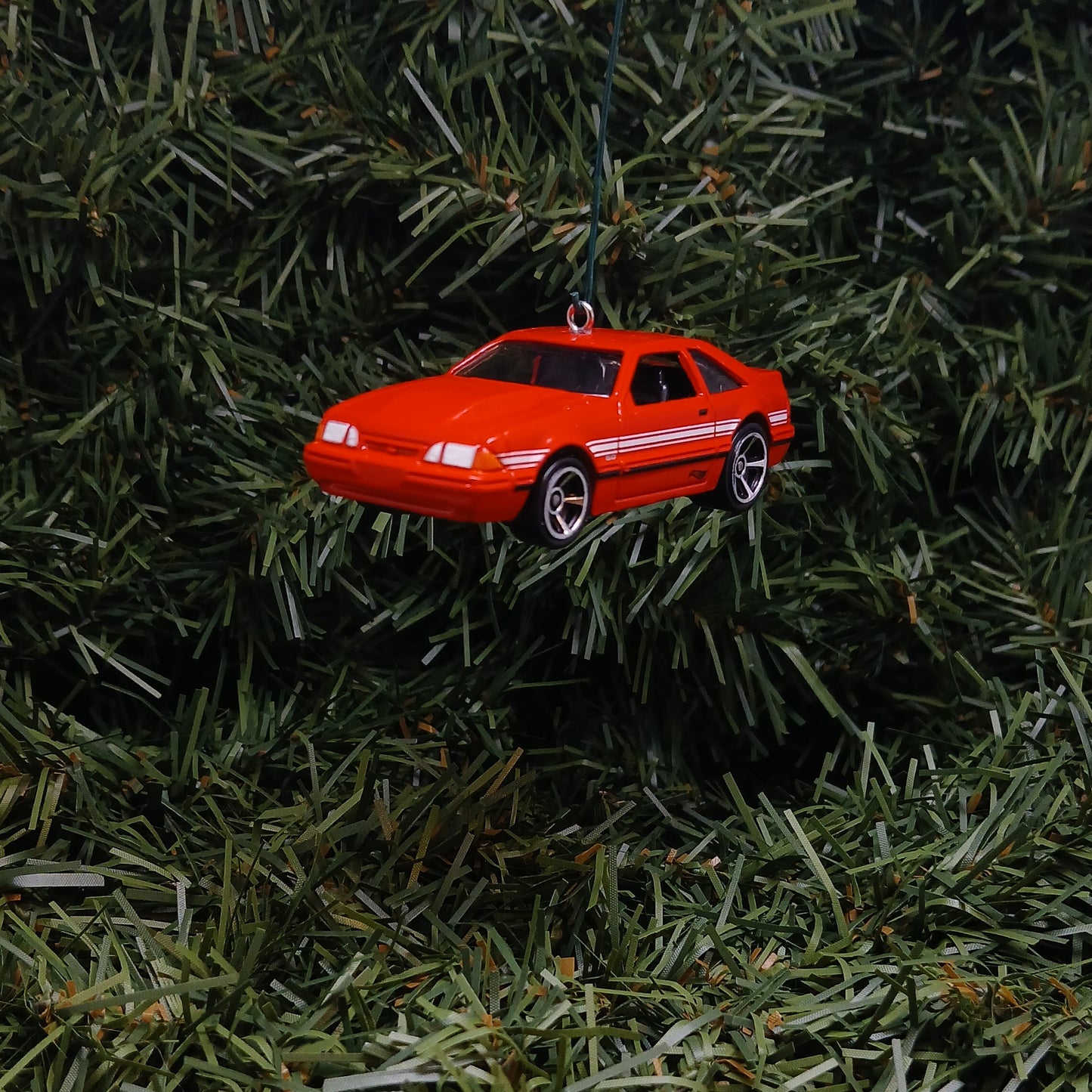 Ford 1992 Mustang Christmas Ornament Unique Xmas Gift Idea 1987-1993 Red