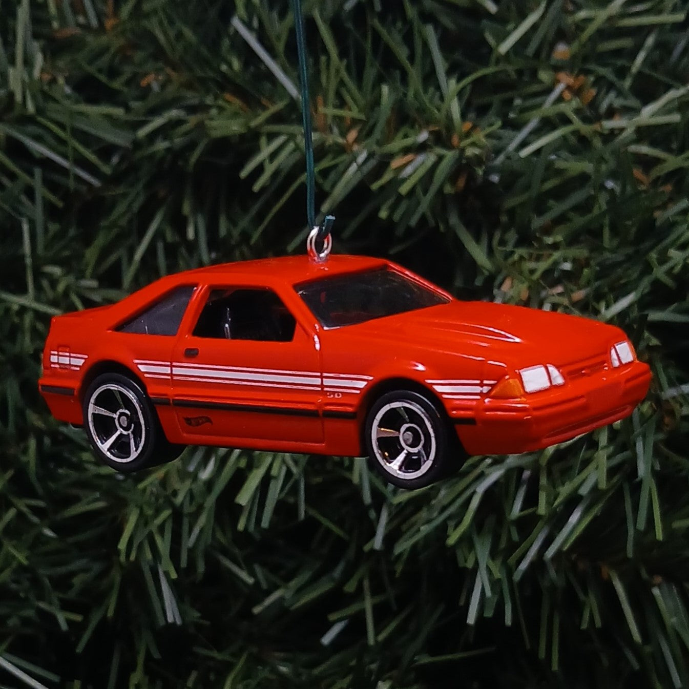 Ford 1992 Mustang Christmas Ornament Unique Xmas Gift Idea 1987-1993 Red