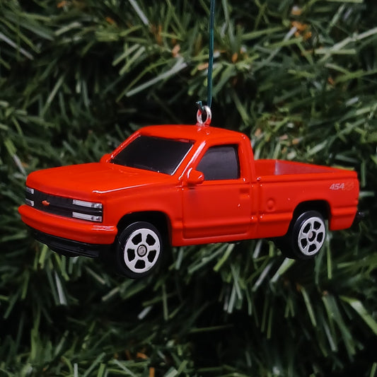 Chevy Silverado 454 SS Ornament Christmas Gift 1990 - 1993 Chevrolet Pickup Truck Xmas Tree Decoration
