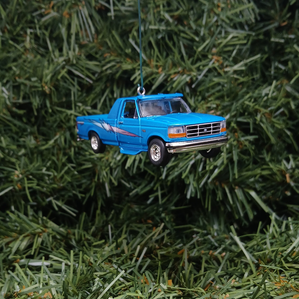 Ford F-150 Christmas Ornament 1994 F150 Pickup Truck Unique Gift Idea Xmas Decoration Blue