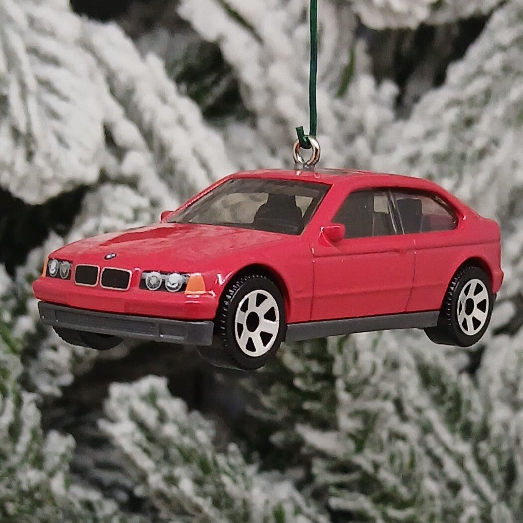 BMW 318TI Ornament Christmas Gift Unique Car Xmas Tree Decoration 1995 Hatchback Red