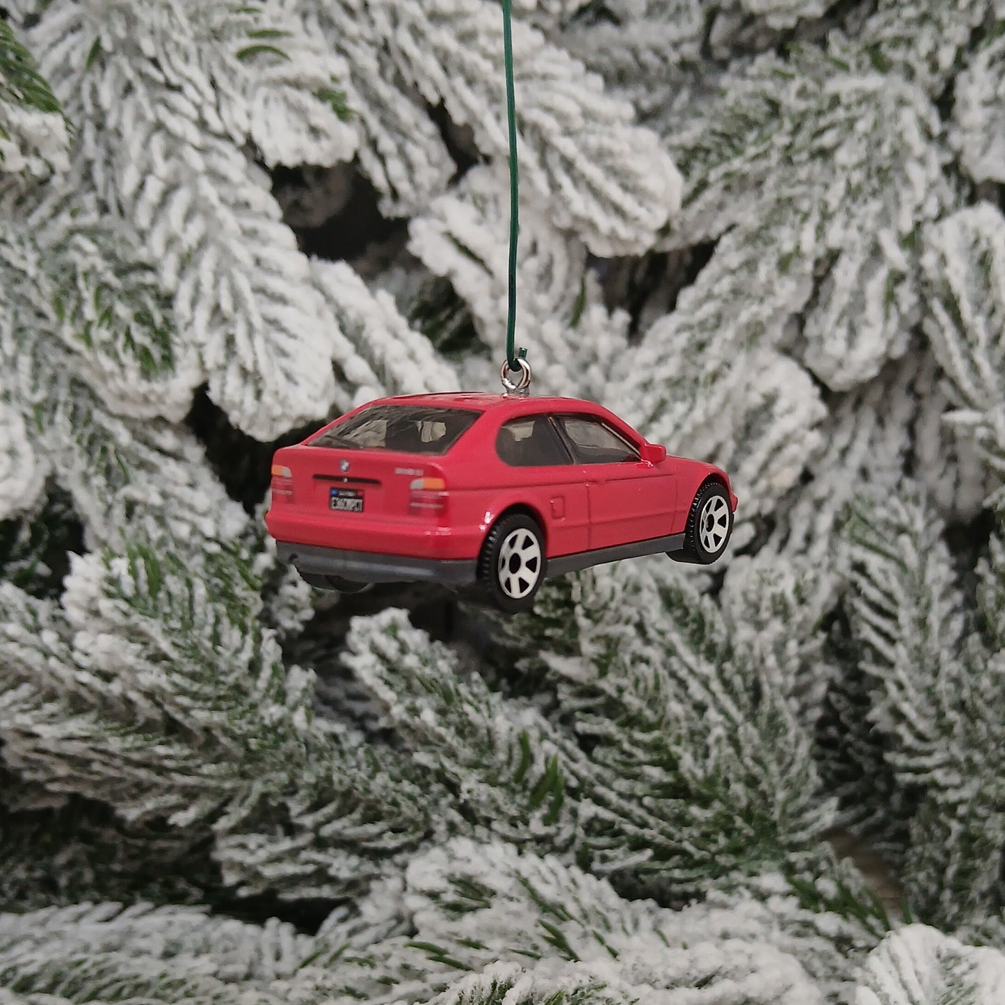 BMW 318TI Ornament Christmas Gift Unique Car Xmas Tree Decoration 1995 Hatchback Red