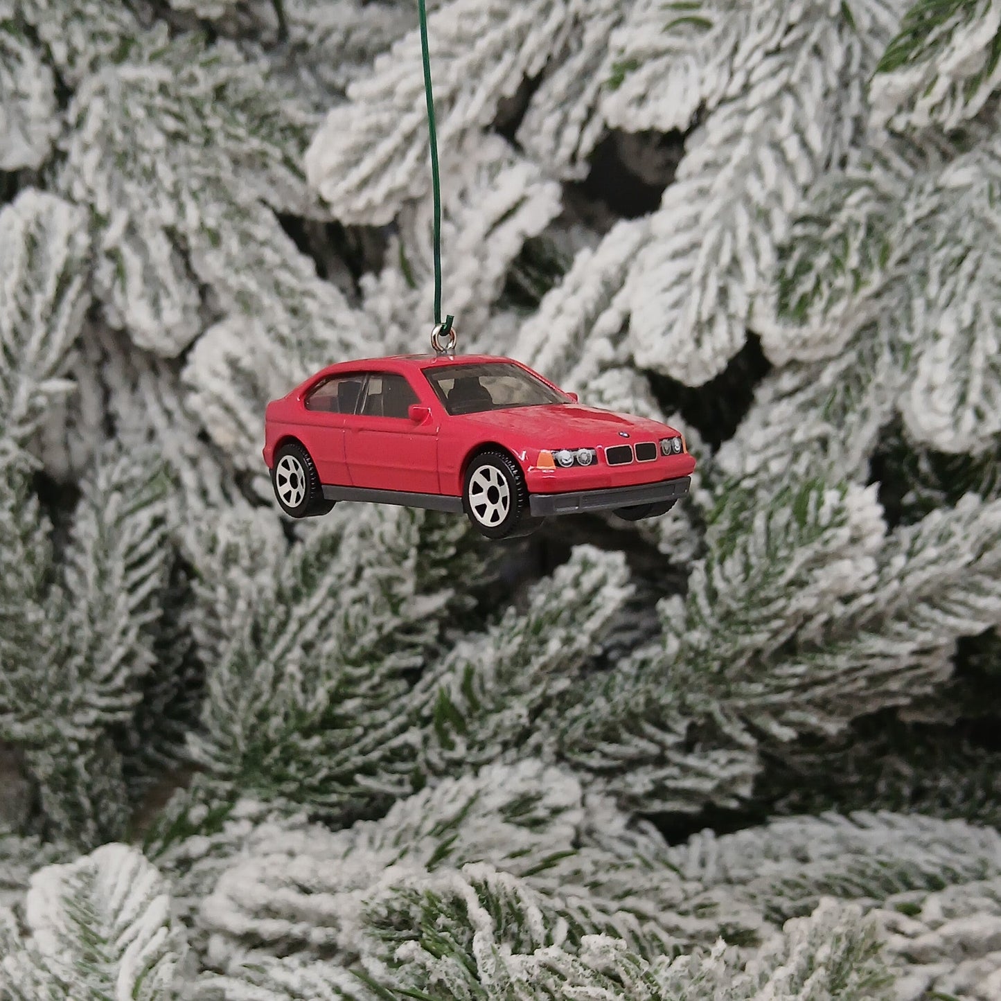 BMW 318TI Ornament Christmas Gift Unique Car Xmas Tree Decoration 1995 Hatchback Red