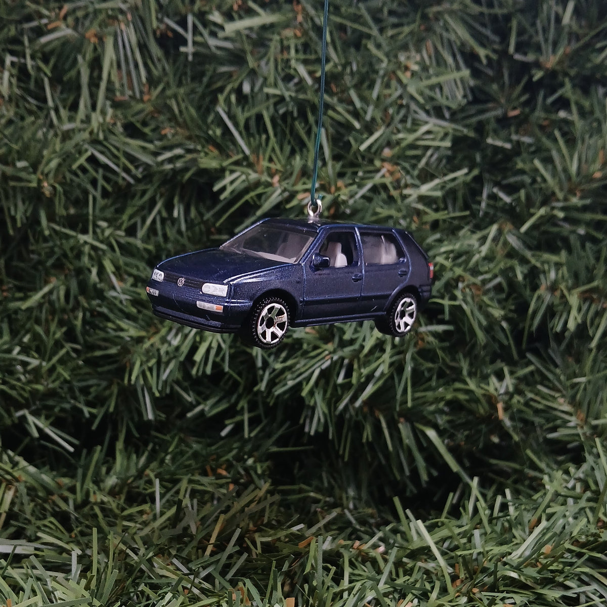VW Golf 1995 MK3 Ornament Christmas Gift Idea Volkswagen Xmas Tree Decoration Blue Licensed