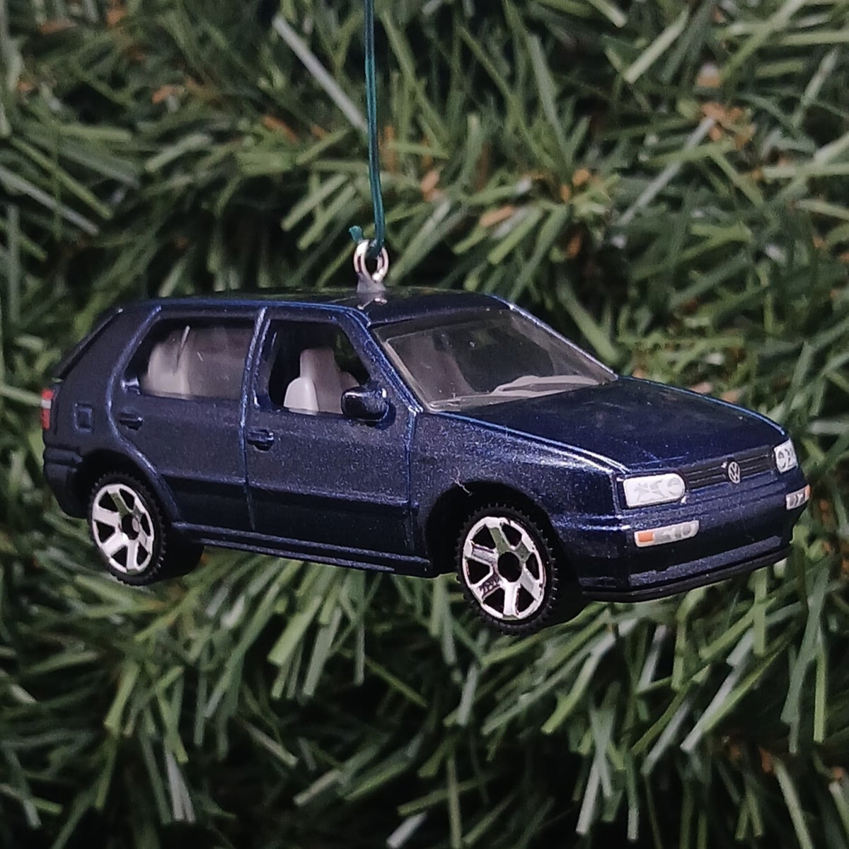 VW Golf 1995 MK3 Ornament Christmas Gift Idea Volkswagen Xmas Tree Decoration Blue Licensed
