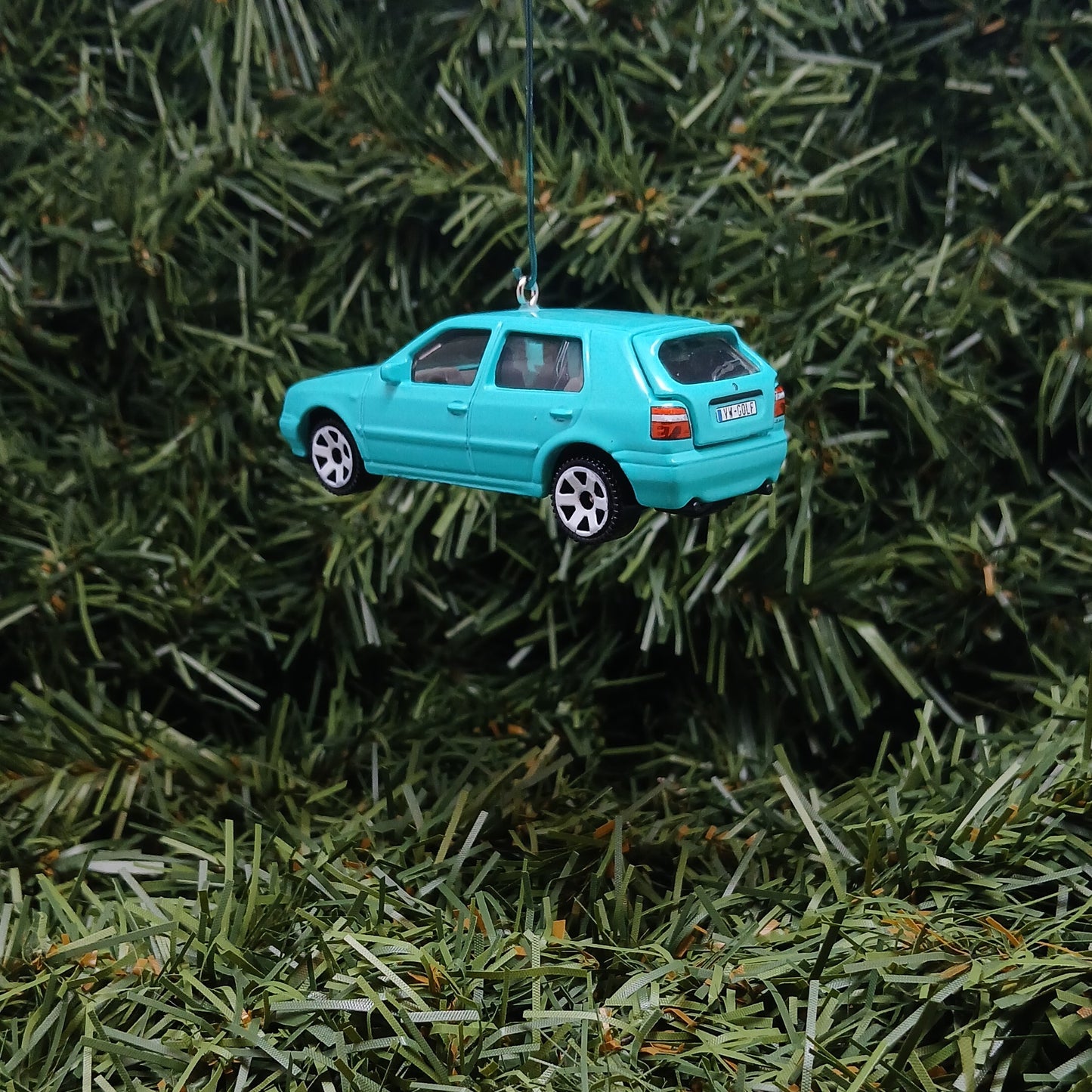 VW Golf 1995 MK3 Ornament Christmas Gift Idea Volkswagen Xmas Tree Decoration Teal Licensed (Copy)