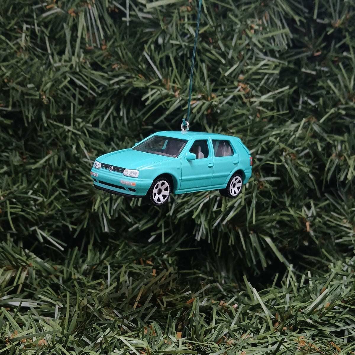 VW Golf 1995 MK3 Ornament Christmas Gift Idea Volkswagen Xmas Tree Decoration Teal Licensed (Copy)