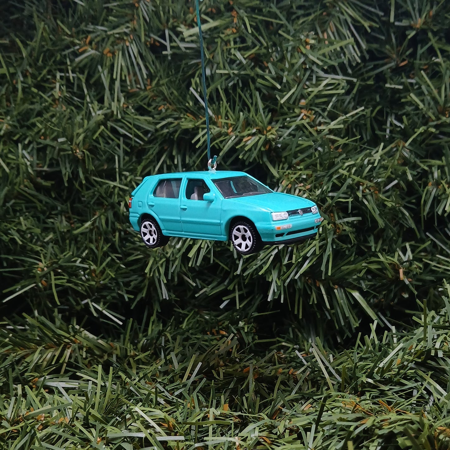 VW Golf 1995 MK3 Ornament Christmas Gift Idea Volkswagen Xmas Tree Decoration Teal Licensed (Copy)
