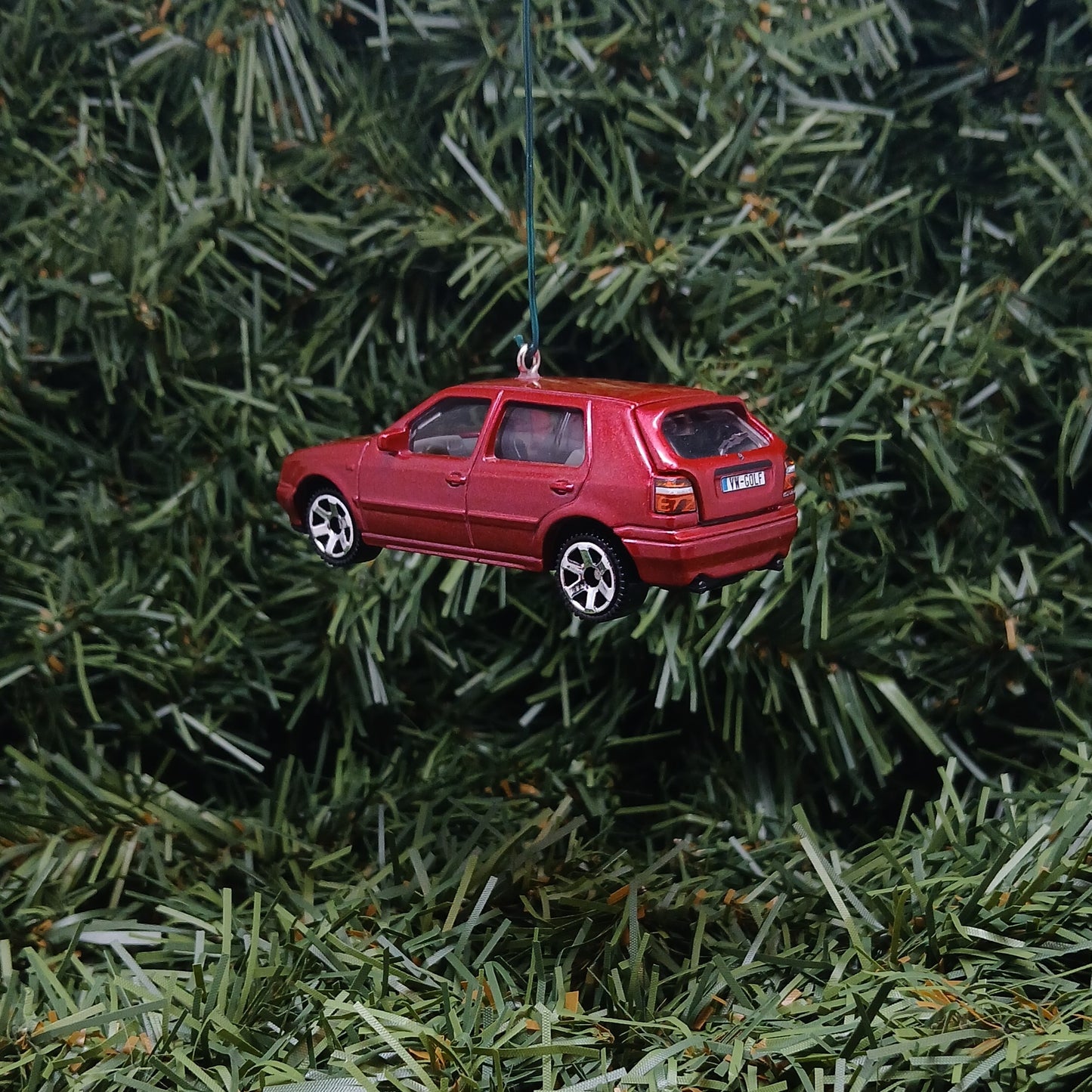 VW Golf 1995 MK3 Ornament Christmas Gift Idea Volkswagen Xmas Tree Decoration Red Licensed (Copy) (Copy)