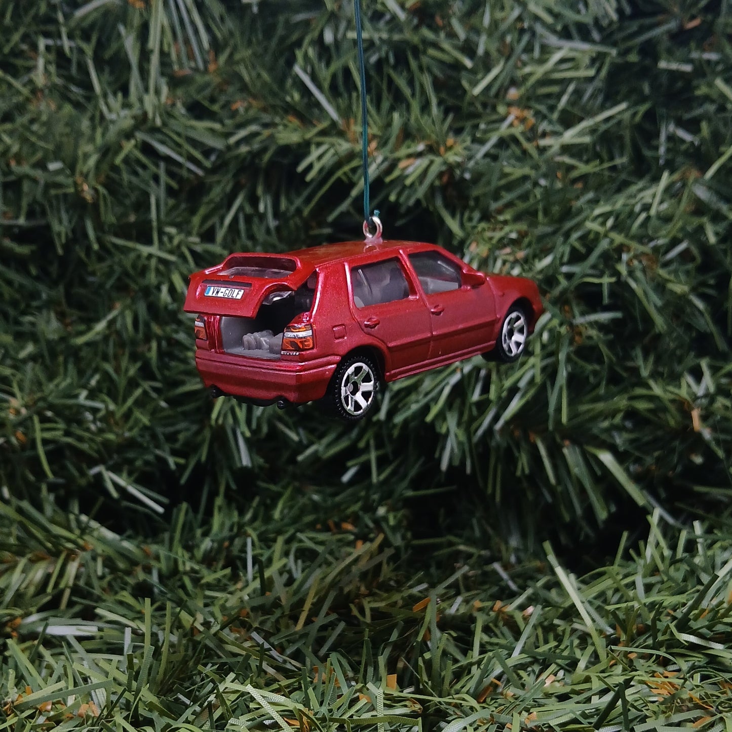 VW Golf 1995 MK3 Ornament Christmas Gift Idea Volkswagen Xmas Tree Decoration Red Licensed (Copy) (Copy)