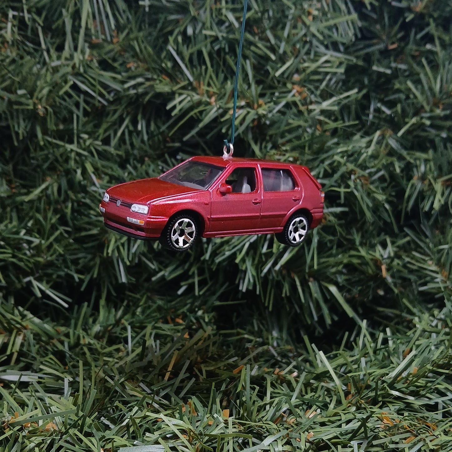 VW Golf 1995 MK3 Ornament Christmas Gift Idea Volkswagen Xmas Tree Decoration Red Licensed (Copy) (Copy)