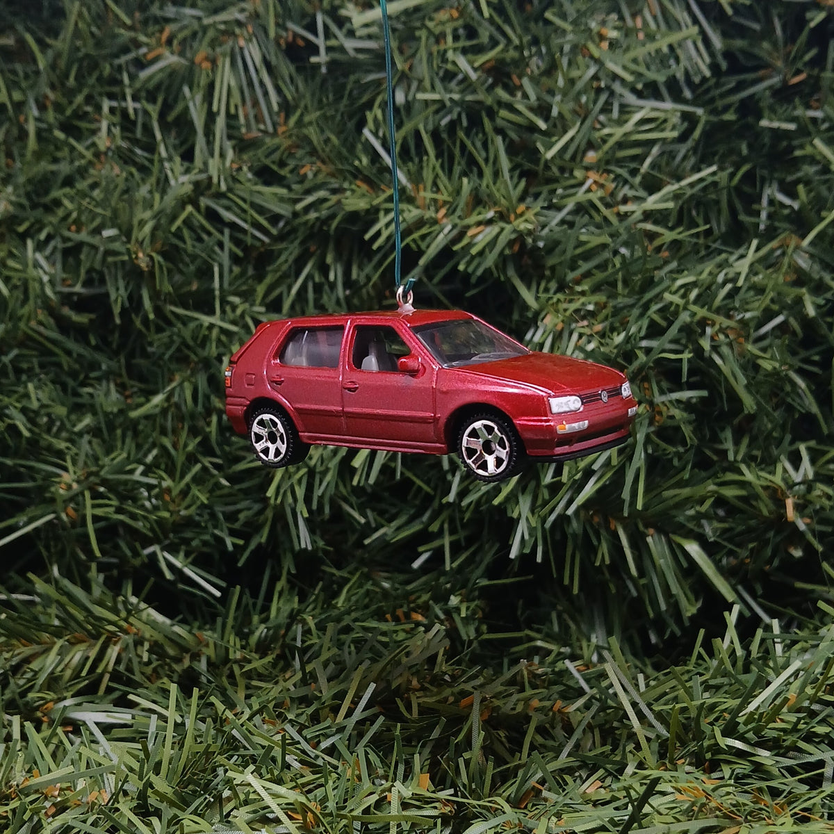 VW Golf 1995 MK3 Ornament Christmas Gift Idea Volkswagen Xmas Tree Decoration Red Licensed (Copy) (Copy)