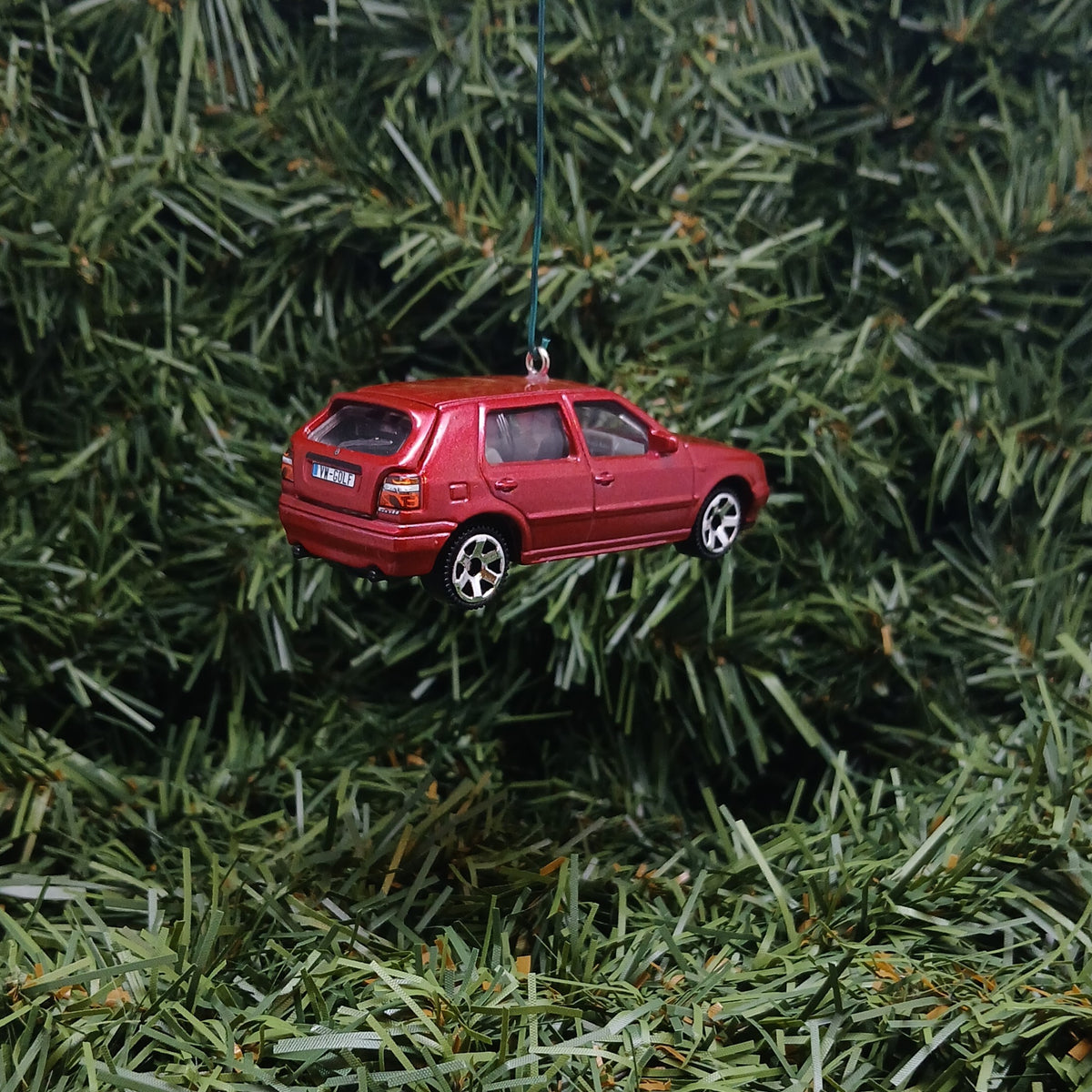 VW Golf 1995 MK3 Ornament Christmas Gift Idea Volkswagen Xmas Tree Decoration Red Licensed (Copy) (Copy)