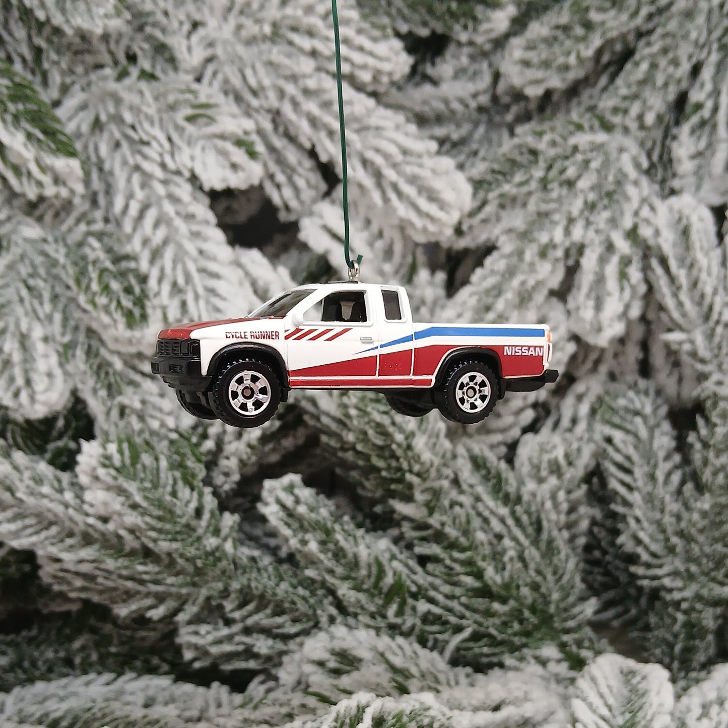 NISSAN Hardbody Truck Ornament Christmas Tree Gift Decoration 1986-1997 Teal White