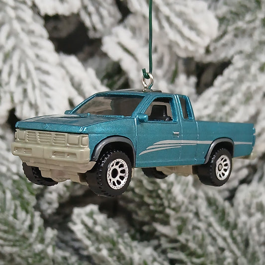 NISSAN Hardbody Truck Ornament Christmas Tree Gift Decoration 1986-1997 Teal White