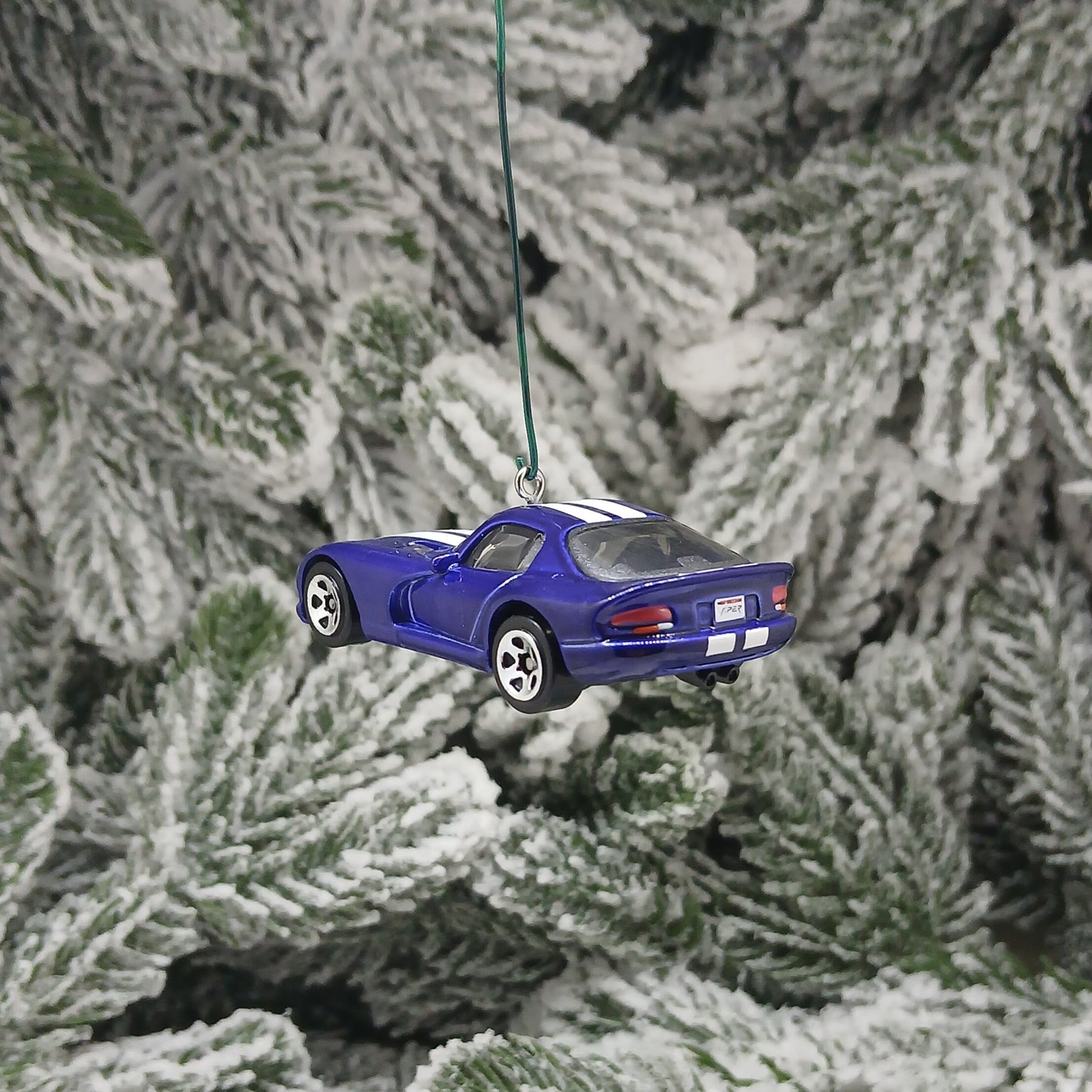 DODGE VIPER GTS Ornament Christmas Tree Decoration Unique Gift Idea 1996 - 2002 Blue Yellow