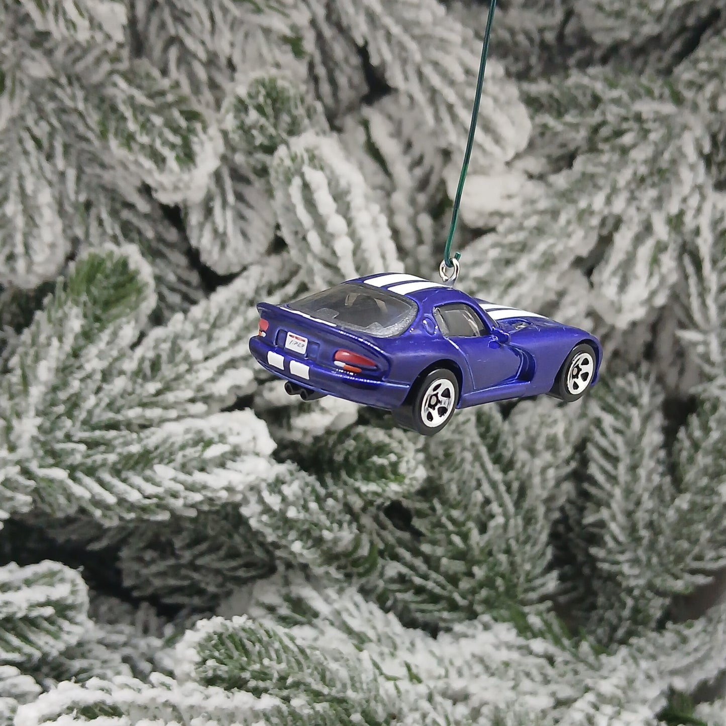 DODGE VIPER GTS Ornament Christmas Tree Decoration Unique Gift Idea 1996 - 2002 Blue Yellow