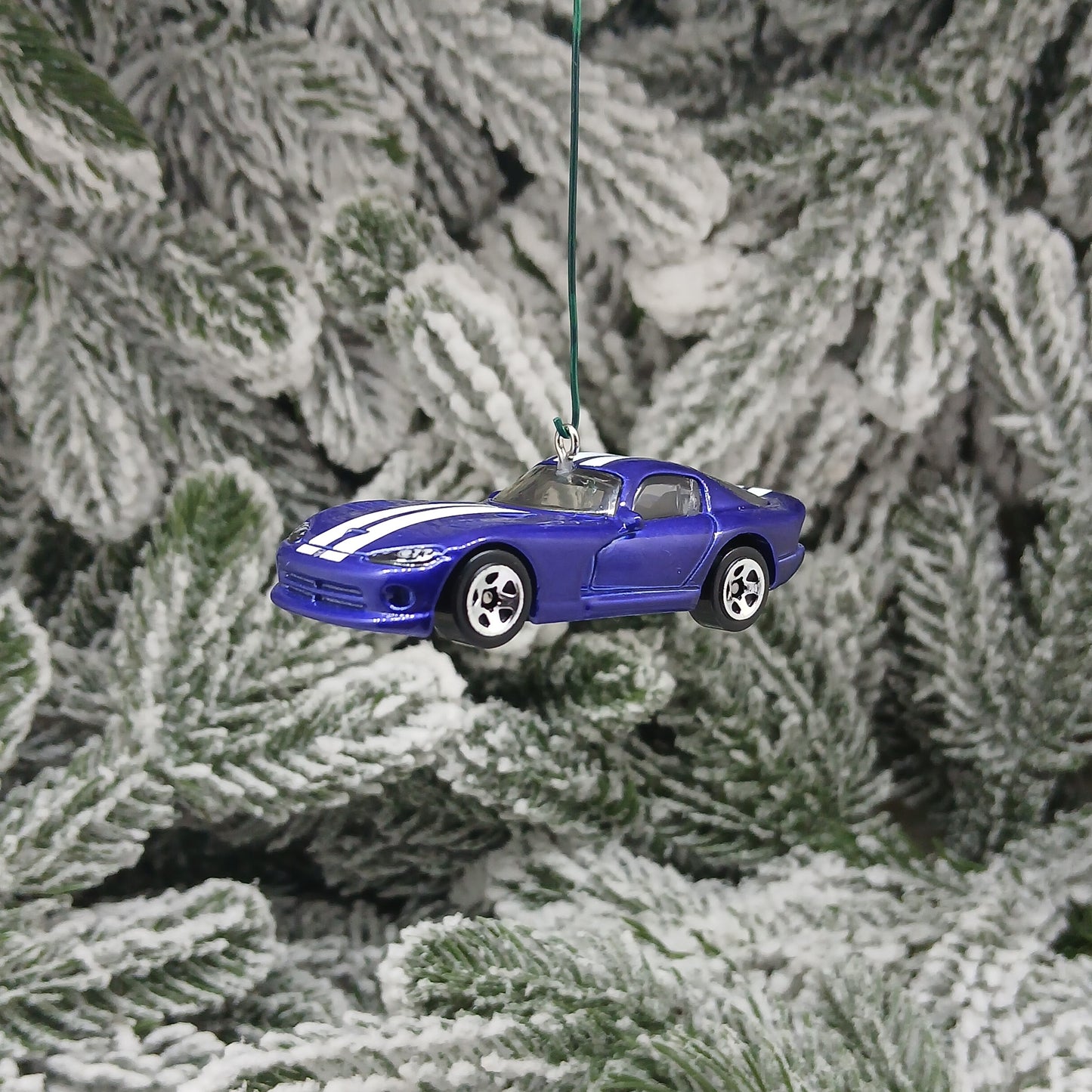 DODGE VIPER GTS Ornament Christmas Tree Decoration Unique Gift Idea 1996 - 2002 Blue Yellow