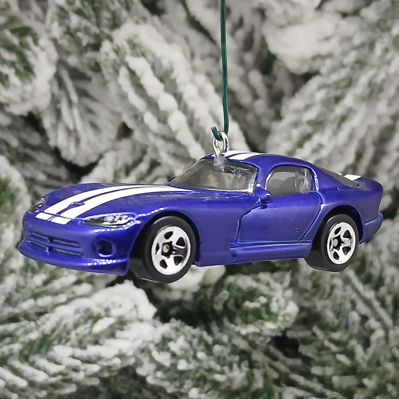 DODGE VIPER GTS Ornament Christmas Tree Decoration Unique Gift Idea 1996 - 2002 Blue Yellow