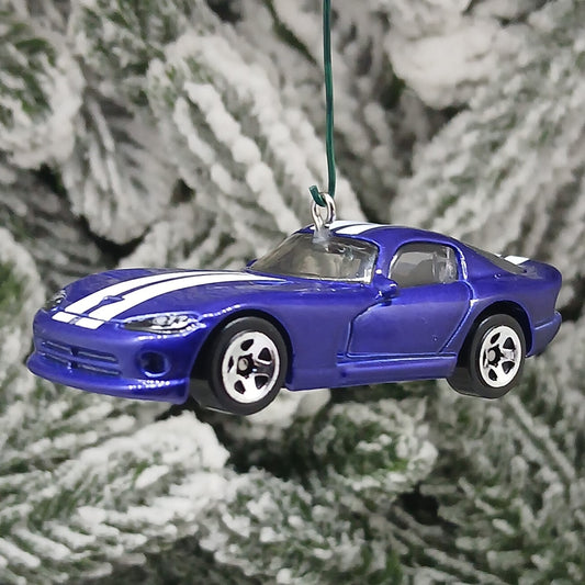 DODGE VIPER GTS Ornament Christmas Tree Decoration Unique Gift Idea 1996 - 2002 Blue Yellow