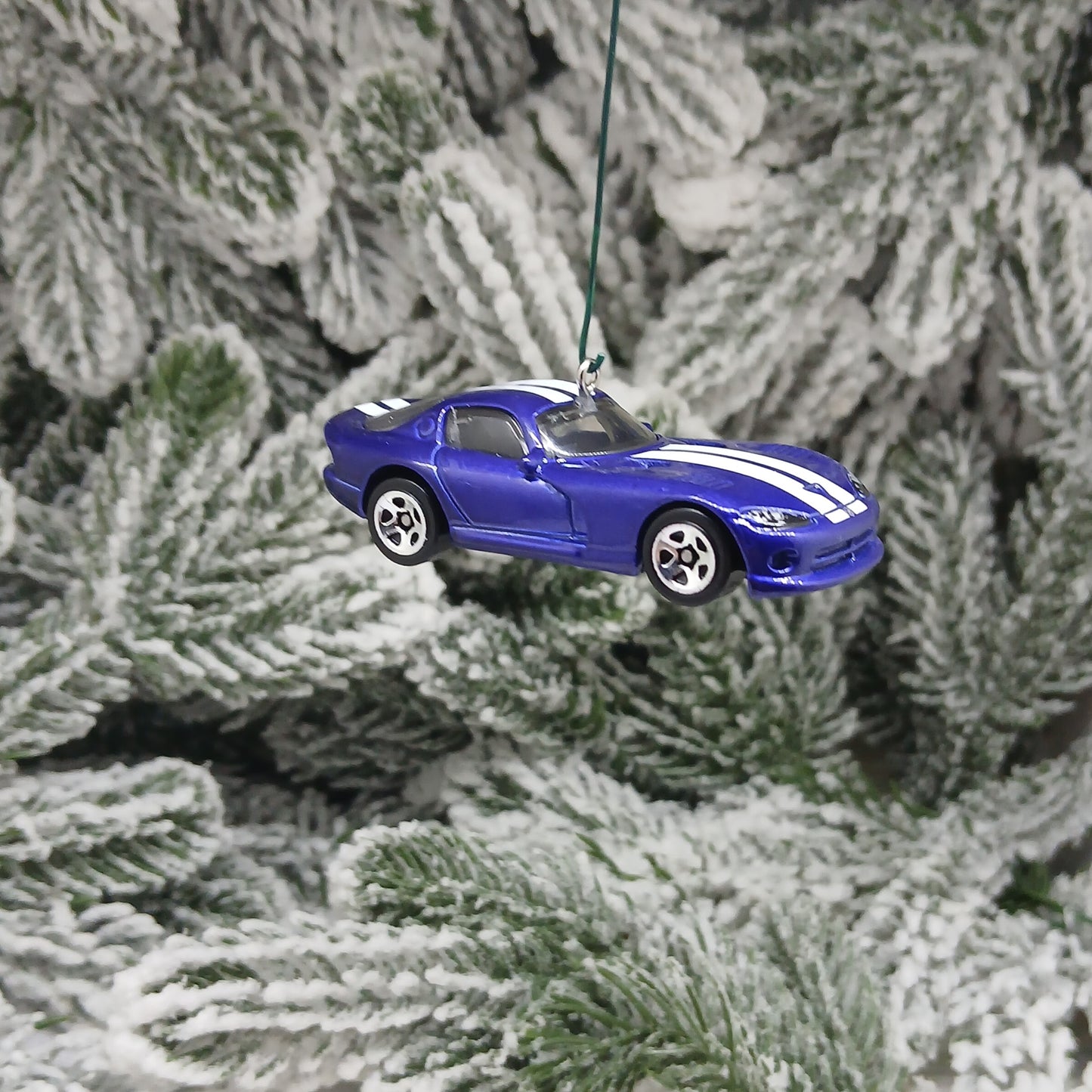 DODGE VIPER GTS Ornament Christmas Tree Decoration Unique Gift Idea 1996 - 2002 Blue Yellow