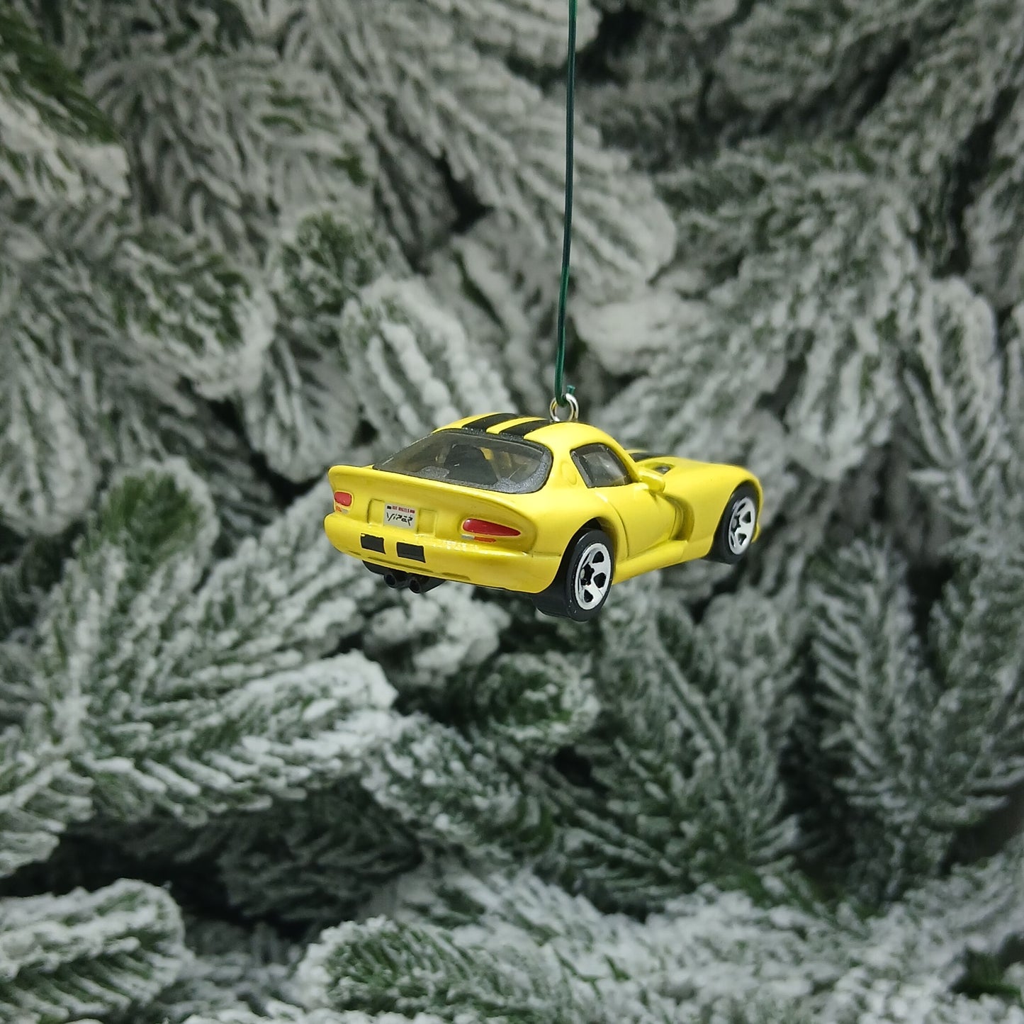 DODGE VIPER GTS Ornament Christmas Tree Decoration Unique Gift Idea 1996 - 2002 Blue Yellow