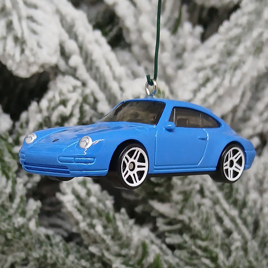 Porsche 911 Carrera Ornament Christmas Tree Decoration Unique Gift 1996 Blue