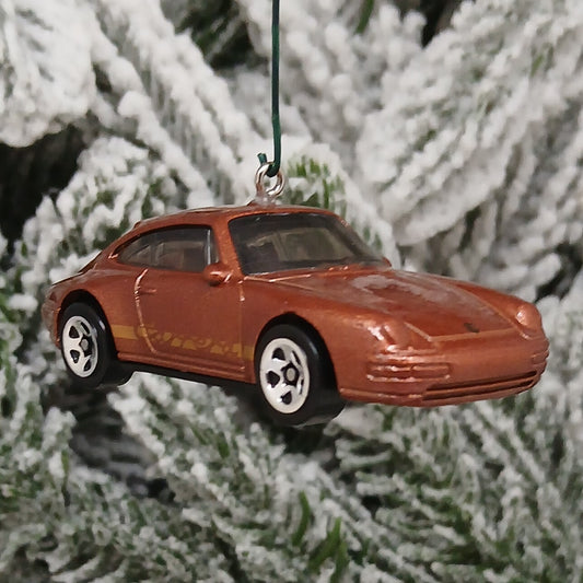 Porsche 911 Carrera Ornament Christmas Tree Decoration Unique Gift 1996 Brown