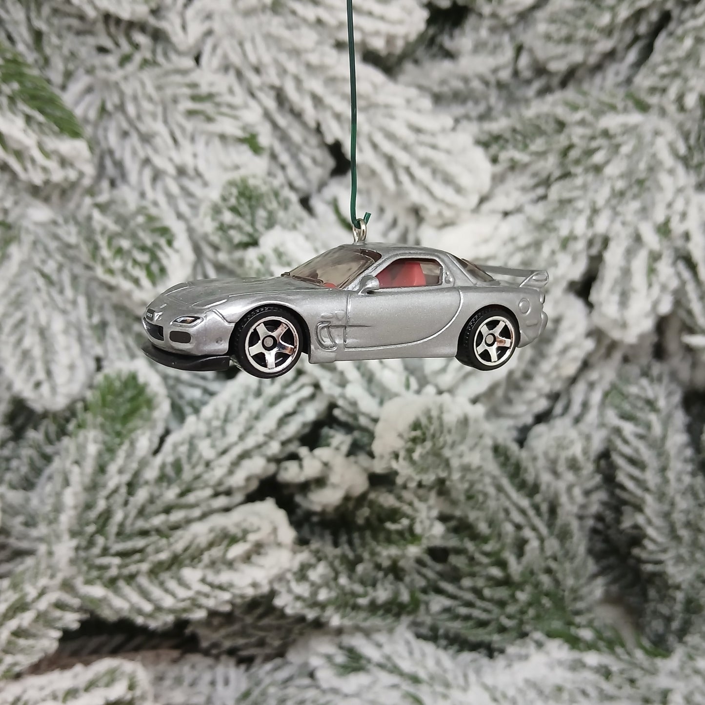 Mazda 2002 RX-7 Spirit R Ornament Christmas Gift Xmas Tree Decoration Silver