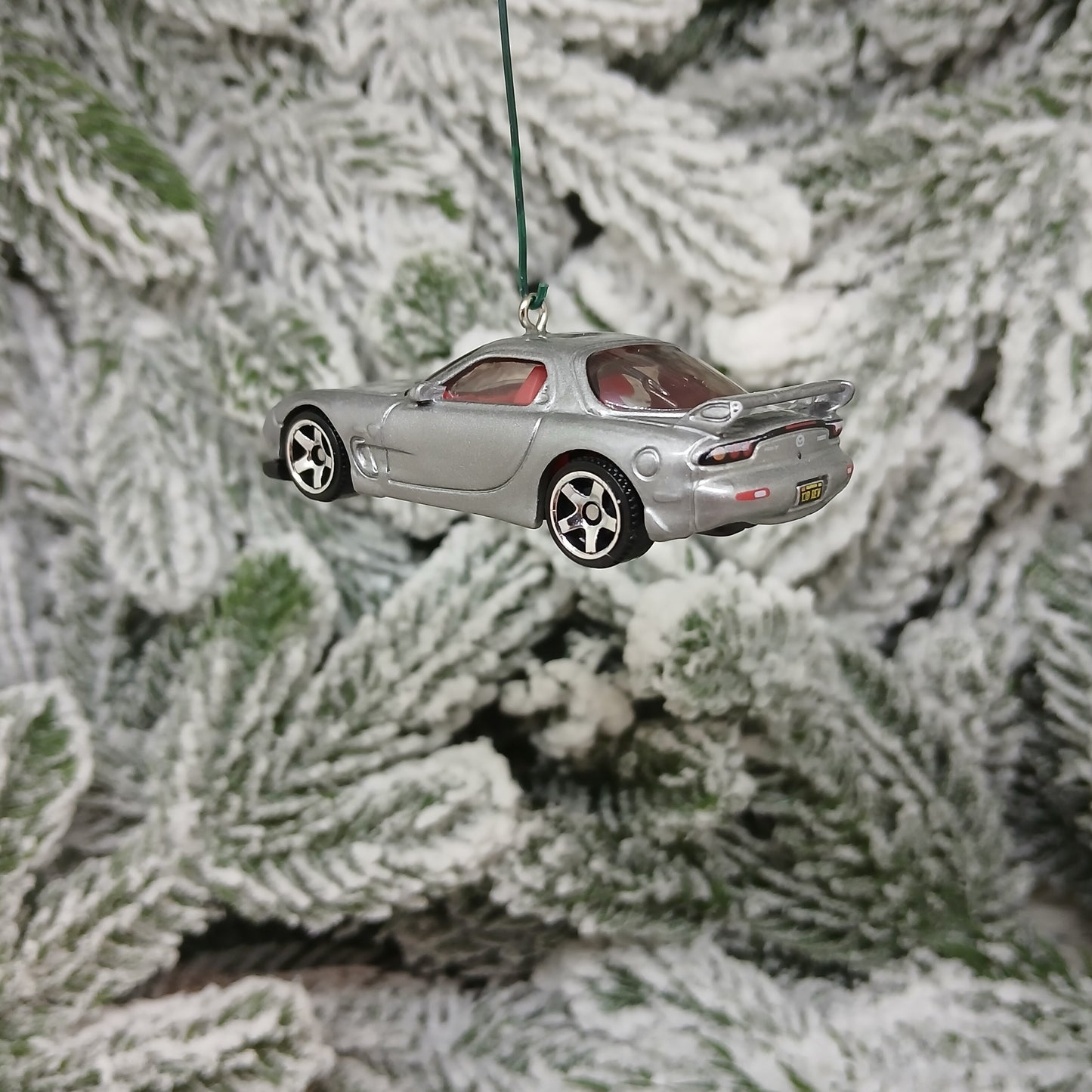 Mazda 2002 RX-7 Spirit R Ornament Christmas Gift Xmas Tree Decoration Silver