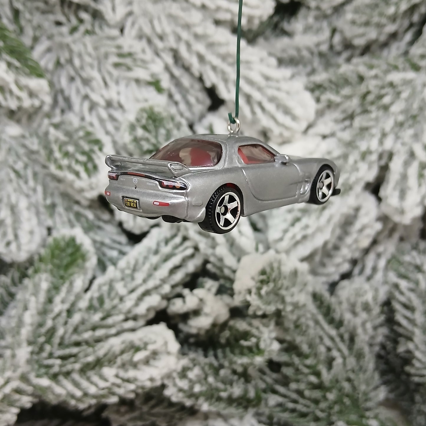 Mazda 2002 RX-7 Spirit R Ornament Christmas Gift Xmas Tree Decoration Silver