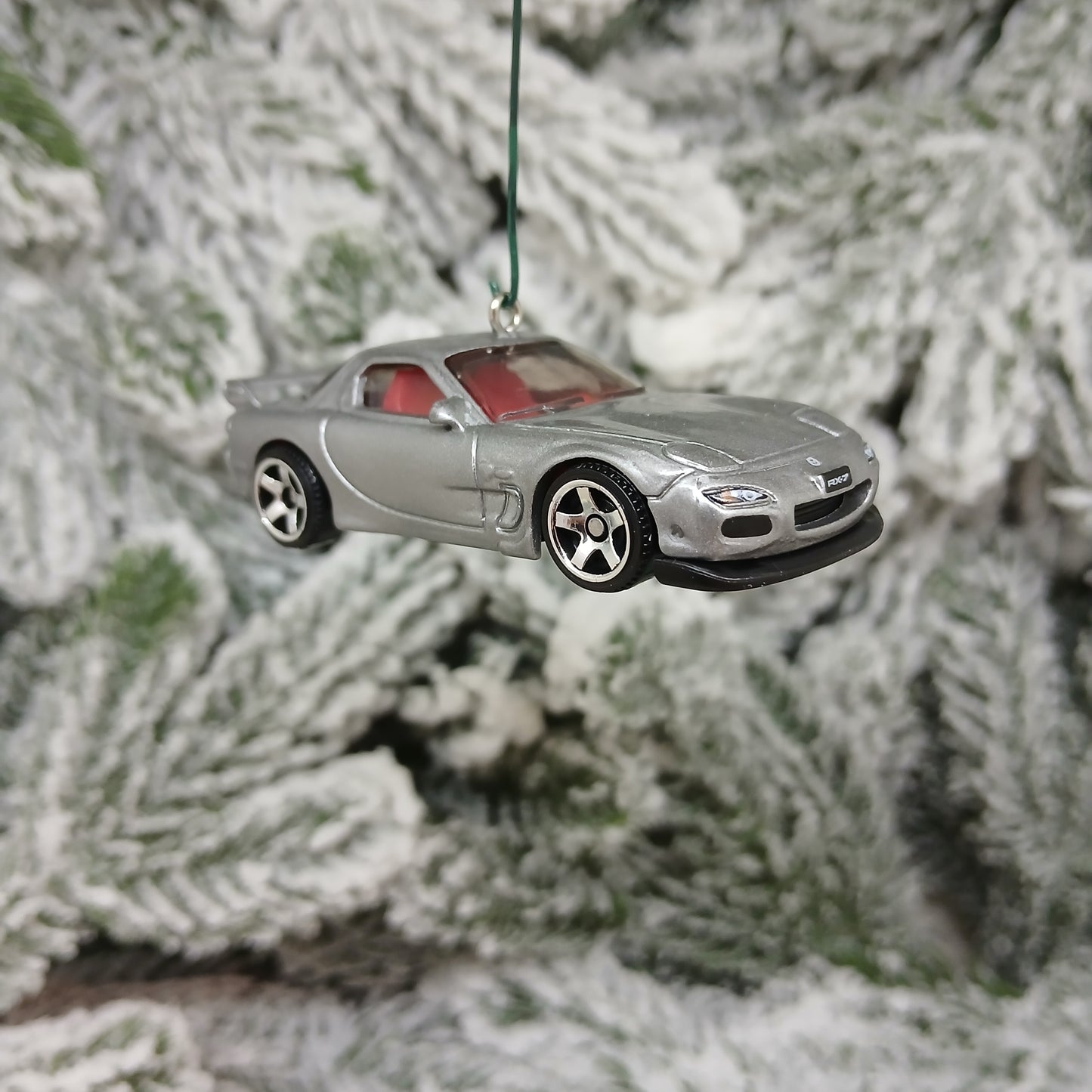 Mazda 2002 RX-7 Spirit R Ornament Christmas Gift Xmas Tree Decoration Silver