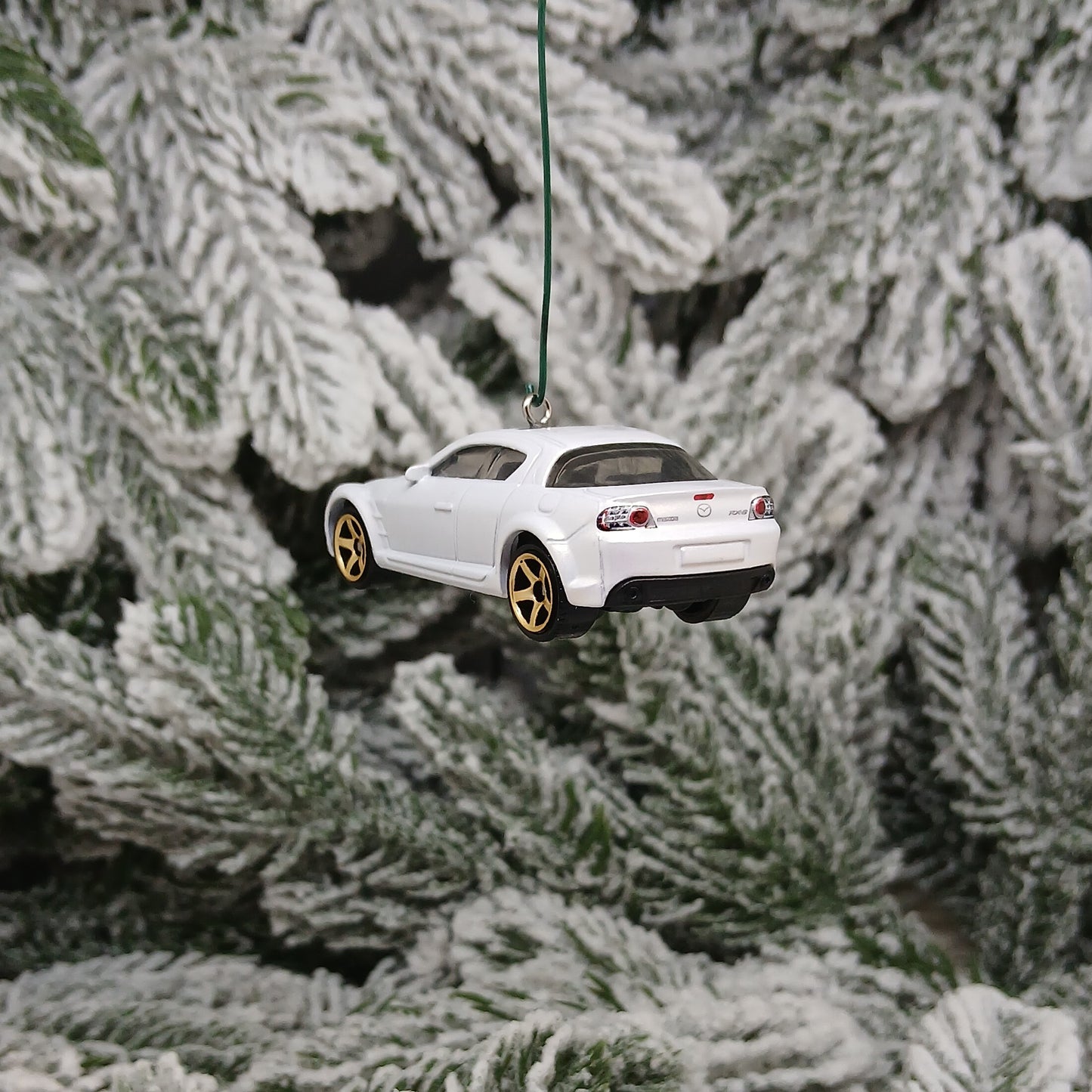 Mazda RX-8 Ornament 2004 Christmas Tree Decoration Unique Xmas Gift Idea White Red 2003-2008 RX8