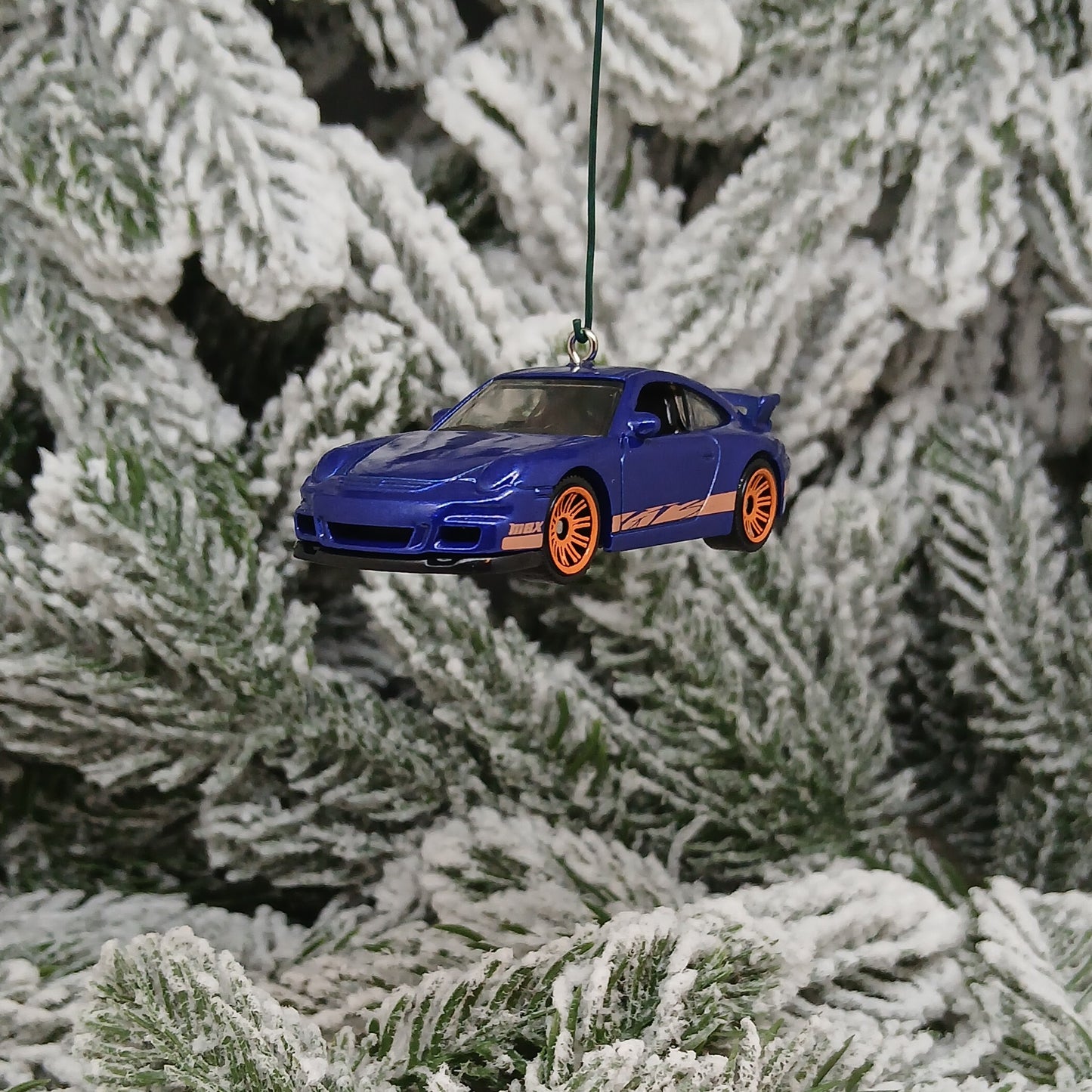 Porsche 911 GT3 Ornament Christmas Tree Decoration Unique Gift Green Blue